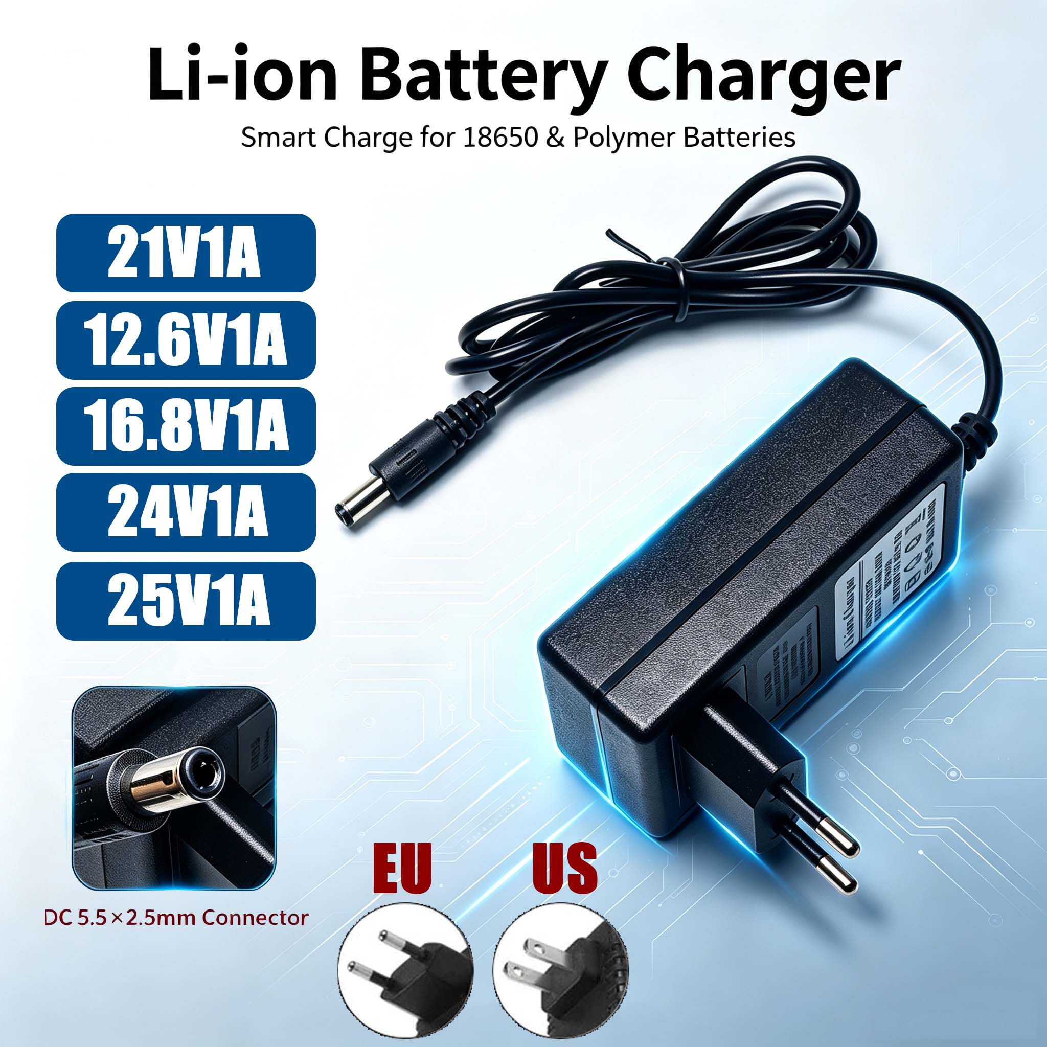 Power Tools Universal Battery - 21V 12.6V 16.8V 24V 25V Lithium