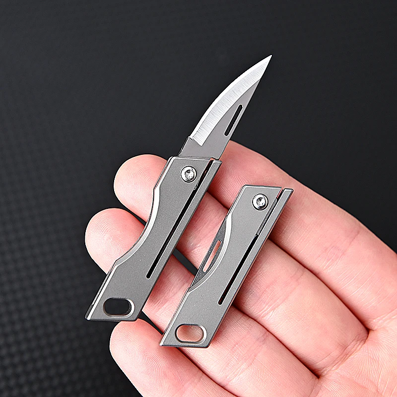 Power Tools Portable - Mini Titanium Alloy Folding Knife Outdoor