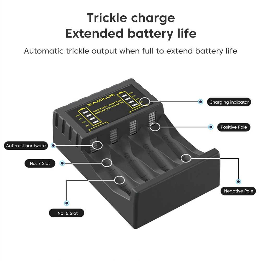 AA/AAA Battery Charger 4 Slots - Power Tools Universal Battery ulasan dan harga