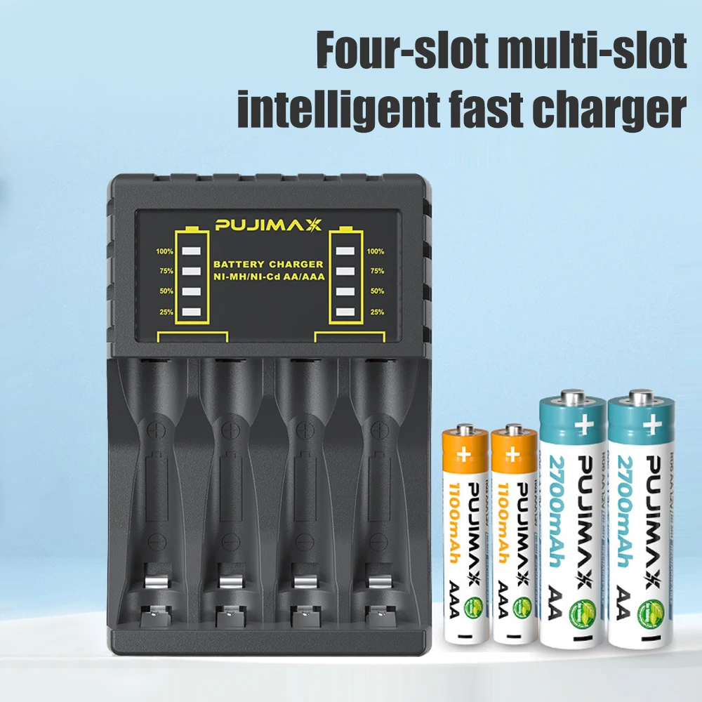 AA/AAA Battery Charger 4 Slots - Power Tools Universal Battery ulasan dan harga